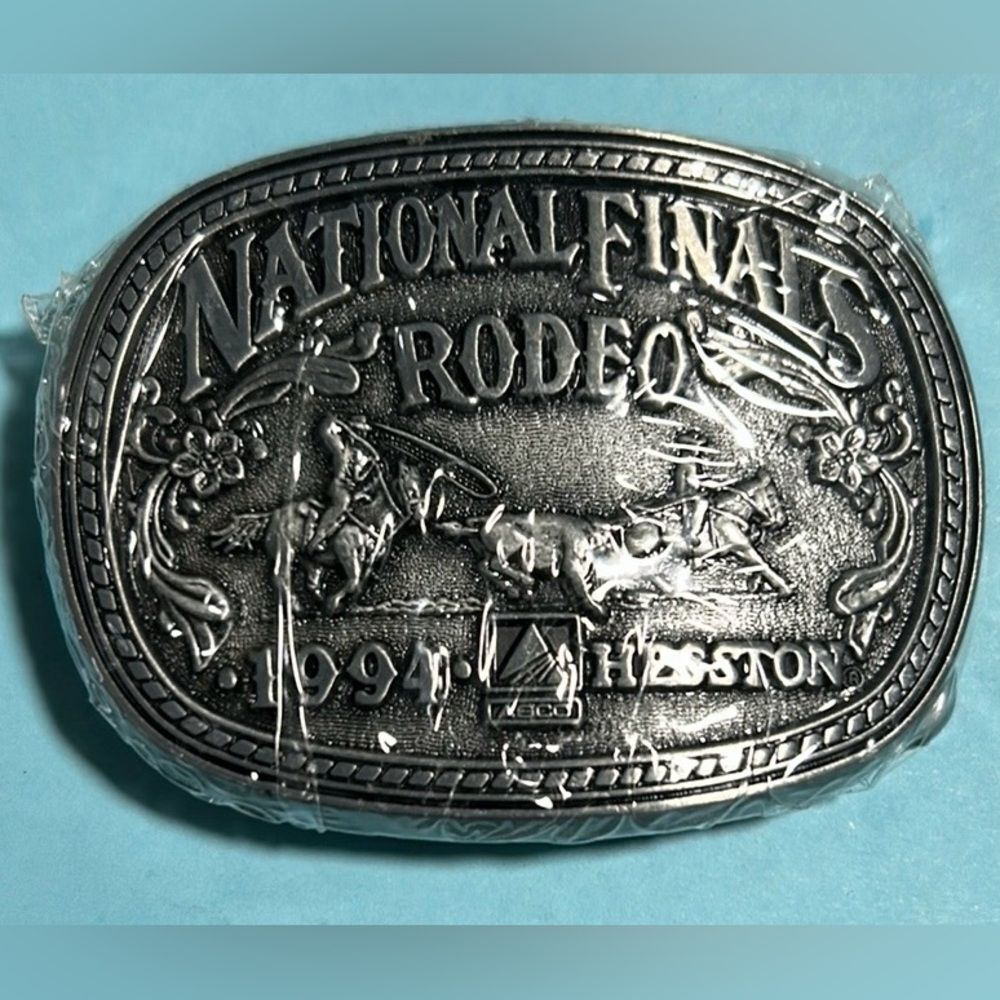 1994 Hesston NFR Rodeo Youth or Women’s miniature Western Belt Buckle-NEW